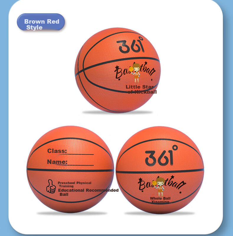 361° Children's Toy Basketball Size 5 for Kindergarten and Primary School, 3-6 Years Old Baby Soft Ball with Writable Name and Class Label 12