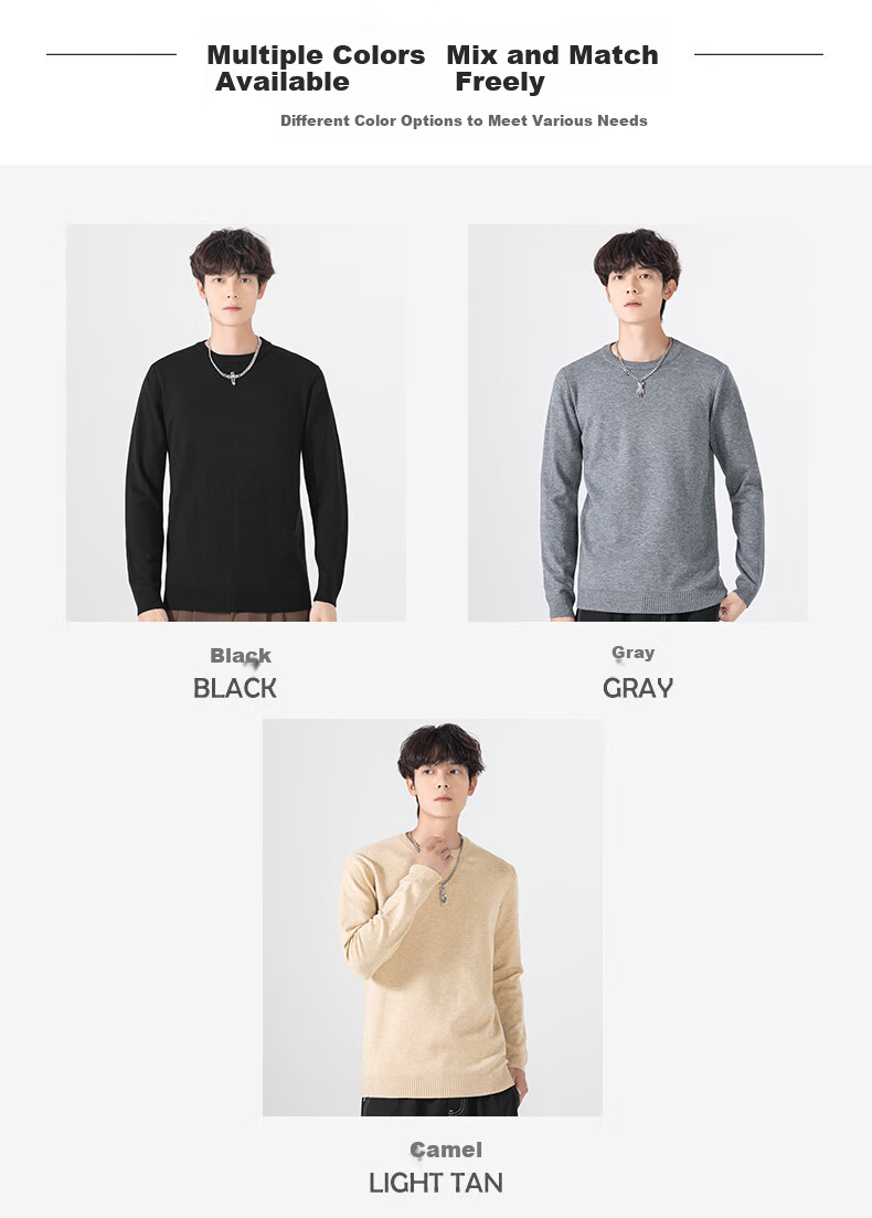 Warrior Men's Turtleneck Warm Knit Sweater Casual Pullover Fashion Men's Top 4