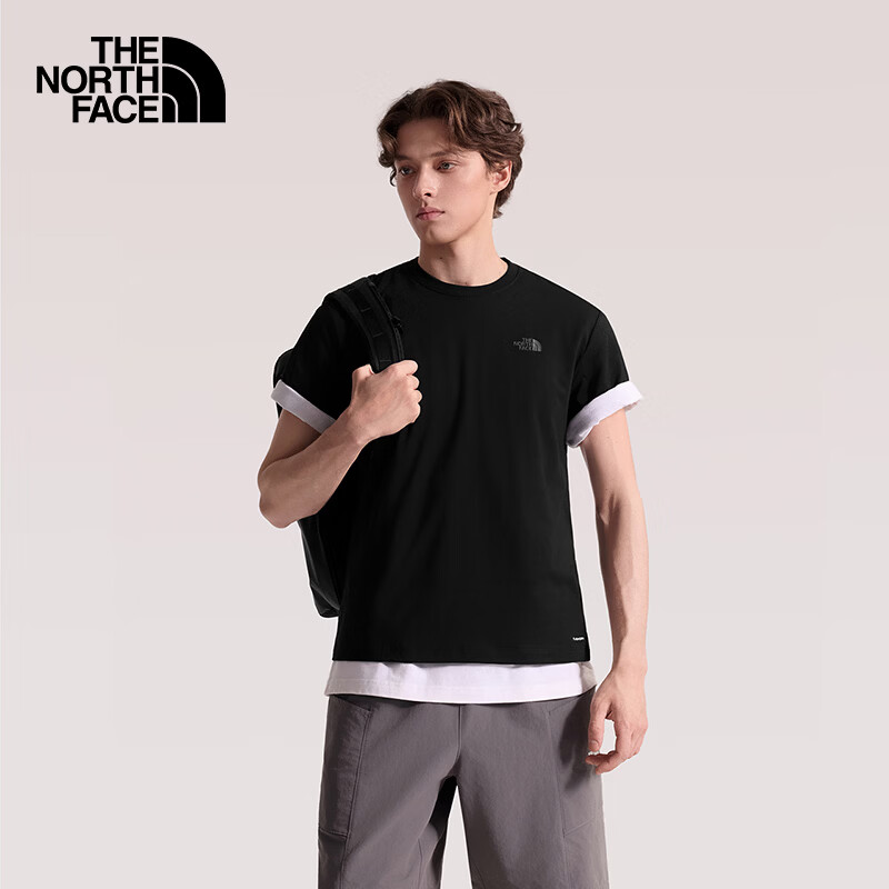 The North Face Unisex Short Sleeve Printed Outdoor Quick-Dry Breathable T-Shirt 8GXD Black/JK3 2XL