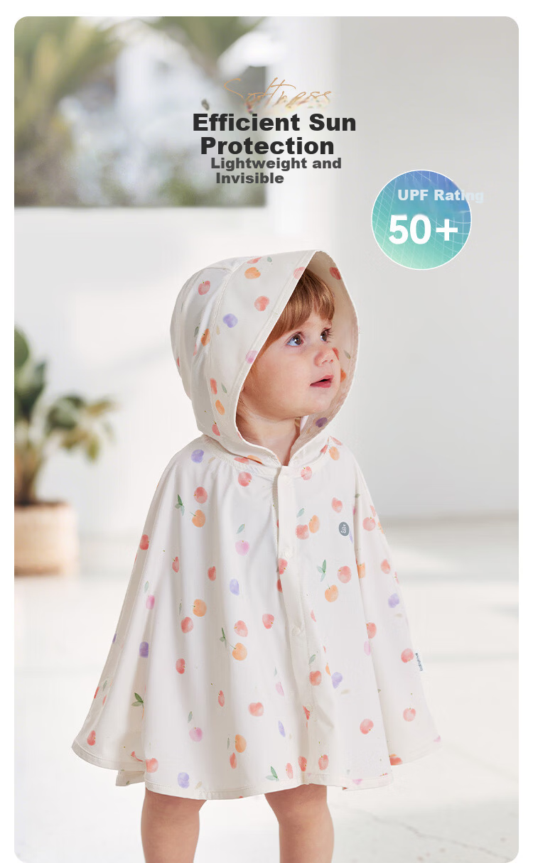 Babylove Baby Sun Protection Cape Summer Cooling Unisex Baby Sunscreen Jacket UV Protection Lightweight Colorful 1