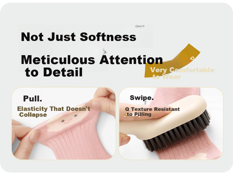 Baby Girl Growth Socks Spring and Autumn Thin Breathable Seamless A-Class Mid-Calf Soft Cuff Non-Restrictive for 1-Year-Old Infants 6
