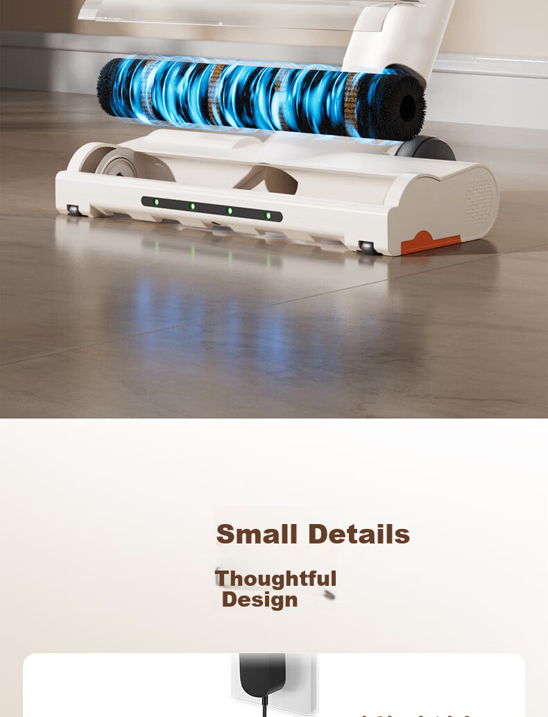 SUPOR Vacuum Cleaner [Dust Removal Tool] Home Wireless Handheld High Suction Wide Angle Green Light Dust Detection Car Vacuum Strong Suction Pet Hair Vacuum Cleaner [Anti-Tangle] V86 15