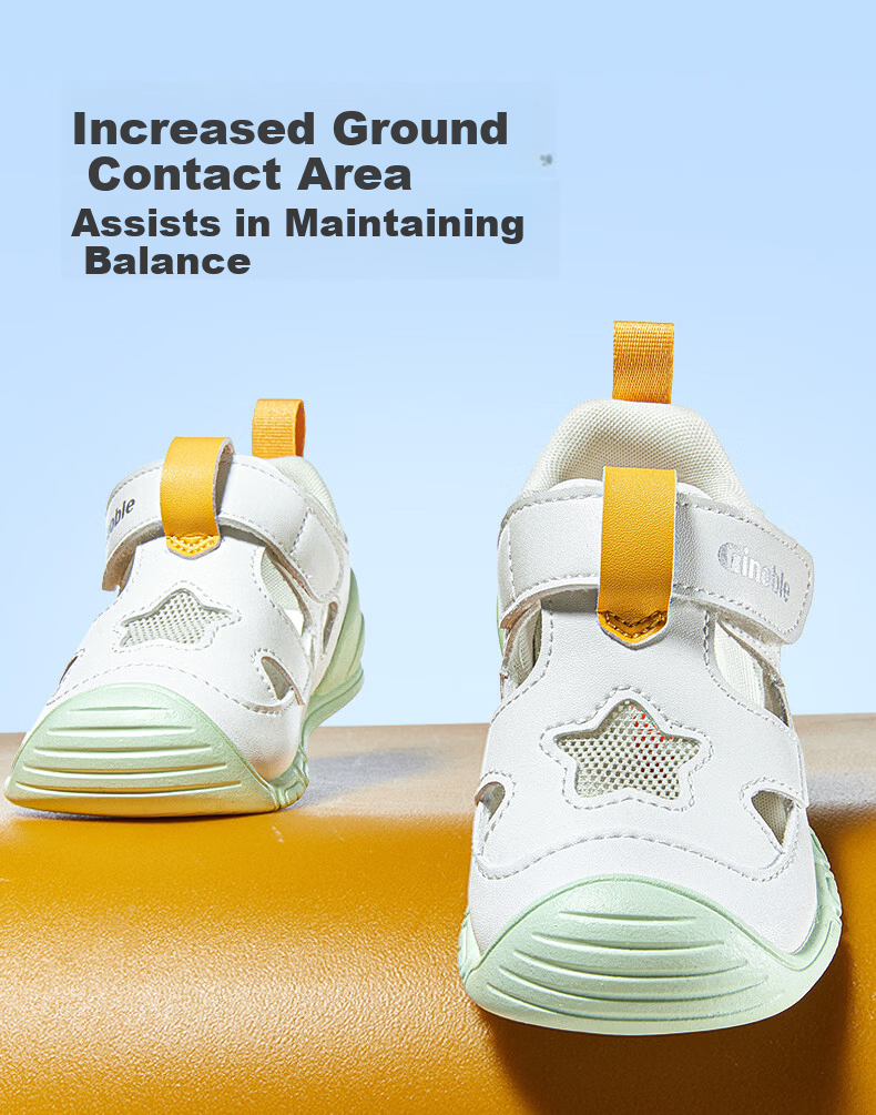 Ginoble Breathable Sandals Toddler First Walkers 2026 Summer Baby Shoes 0-1 Year Unisex GB2563 Clear Blue 4