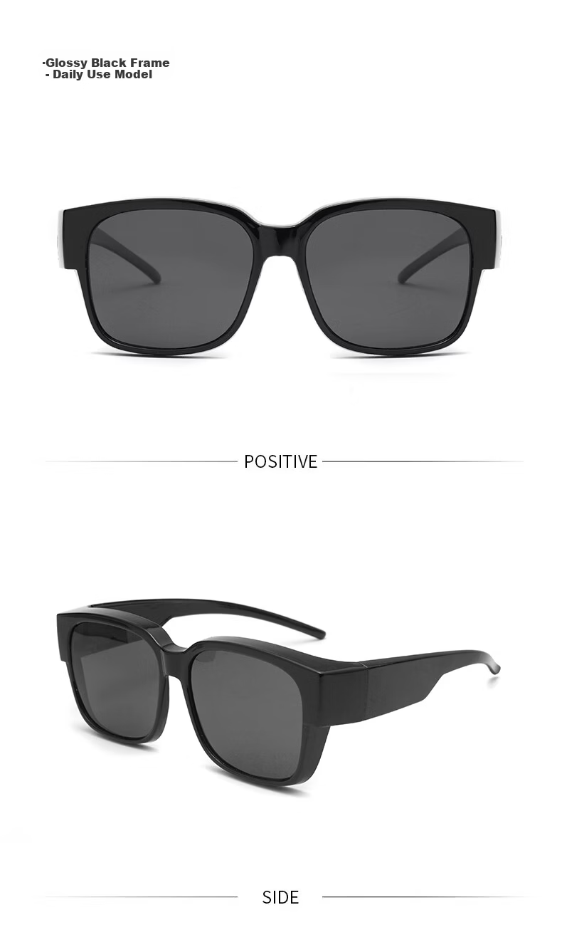 AMORAYS Day and Night Driving Anti-Glare Night Vision Glasses Men’s Nighttime Driving Prescription Clip-On Sunglasses 10