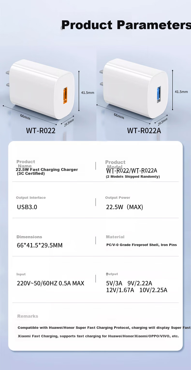 Zitai Compatible with Huawei Charger Head, 22.5W Super Fast Charging Data Cable, Charging Cable Set, Universal for Honor Xiaomi 22.5W + 1 Meter Three-In Fast Charging Cable, Blue Apple 18 9