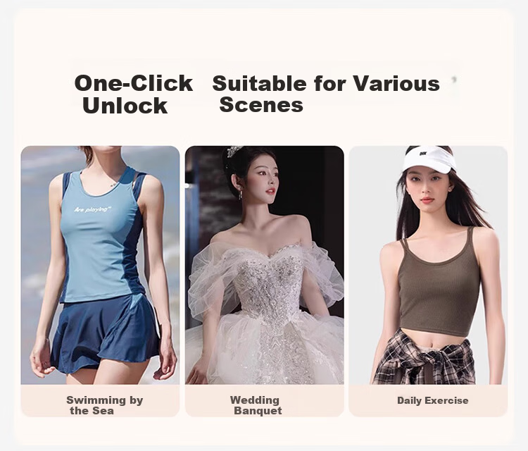 FitonTon Strapless Invisible Adhesive Bra for Women Wedding Dress, Seamless, Anti-Exposure, Push-Up Breast Pads 11