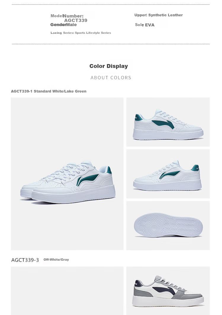 LI-NING Yuanbao Classic Casual Men's Sneakers Soft Sole Comfortable Lightweight Breathable White Sports Shoes for Men 10