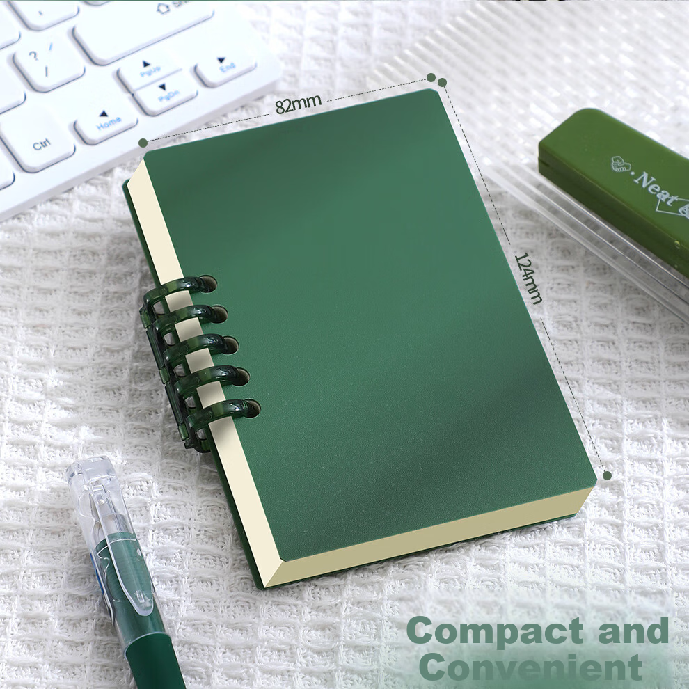 Faramon A7 4-Pack Mini Spiral Notebook Pocket Journal Simple Portable Vocabulary Exercise Notebook 4