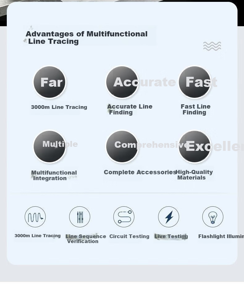 Smart Mouse NF-811G Network Cable Tester Telephone Line Tracker 60V Voltage Resistant Anti-Burn Cable Fault Locator 3
