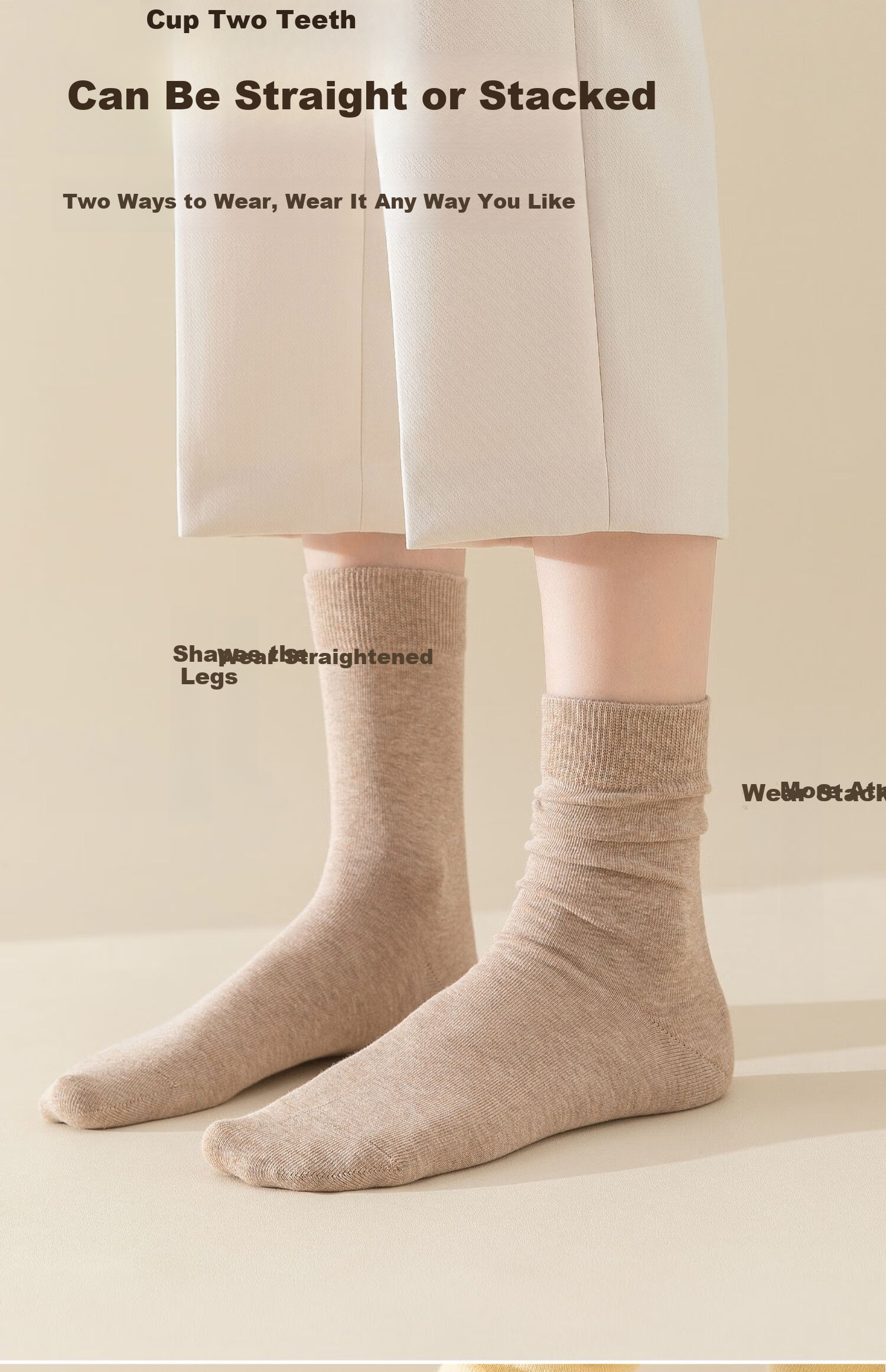 Guxu Disposable Women's Socks Travel Daily Throwaway No-Wash Autumn Winter Mid-Calf Odor-Resistant Socks 5 Pairs 16