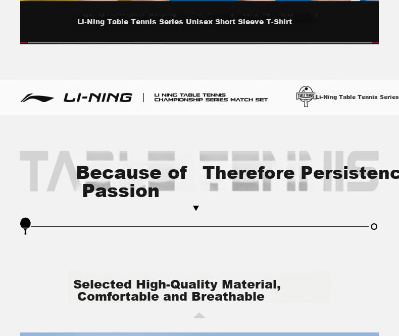 LI-NING Sports Short Sleeve Breathable Loose Casual Quick-Dry Running Fitness Five-Point Shorts Table Tennis Shirt Unisex S 2