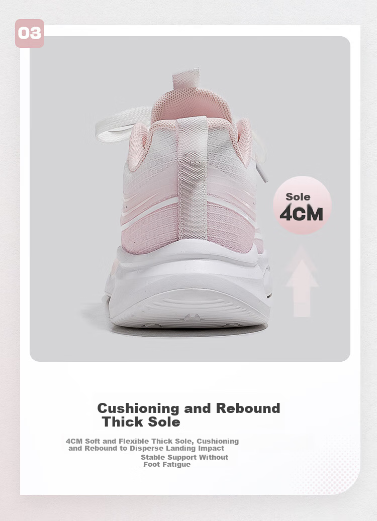 Warrior Official Women's Summer Flyknit Sports Shoes 2026 Women's Running Shoes White Pink (Leather) Size 37 8