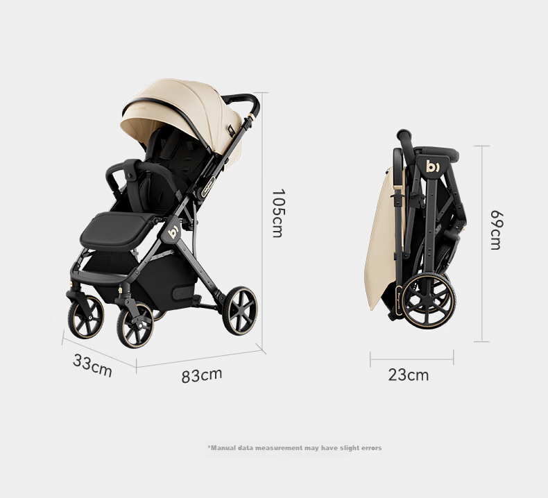 Baby Boat B5 Reversible Lightweight Foldable Stroller High Landscape Seat and Recline 0-3 Years Spinal Protection 3C Certified 35
