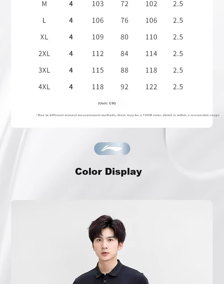 LI-NING Men's Sports Polo Set Quick-Dry Short Sleeve and Long Pants Two-Piece New Ice Silk Loose Casual Top and Pants 14