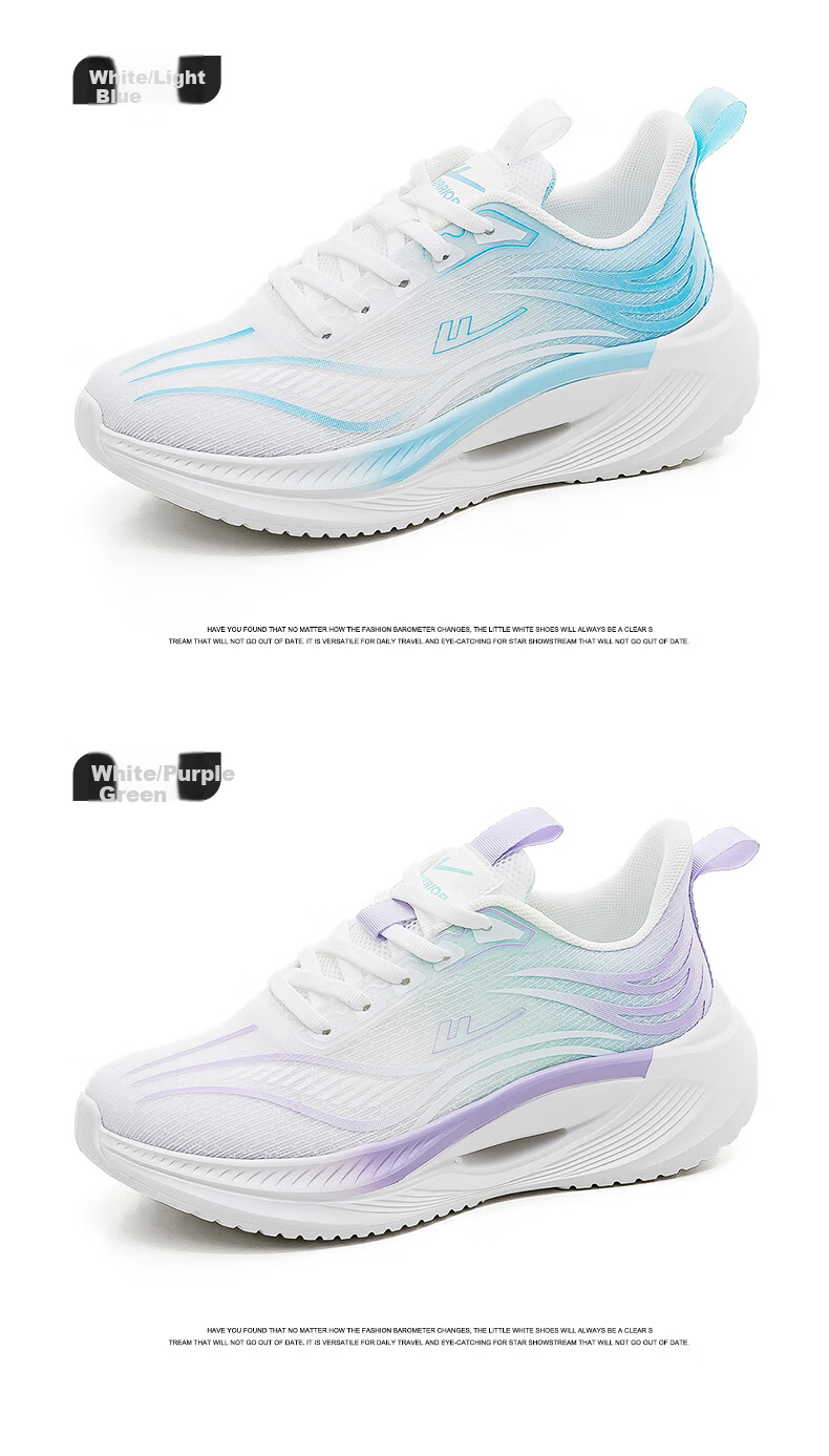 Warrior Official Women's Casual Sports Shoes Winter New Warm Comfortable Soft Sole White Pink Size 40 21