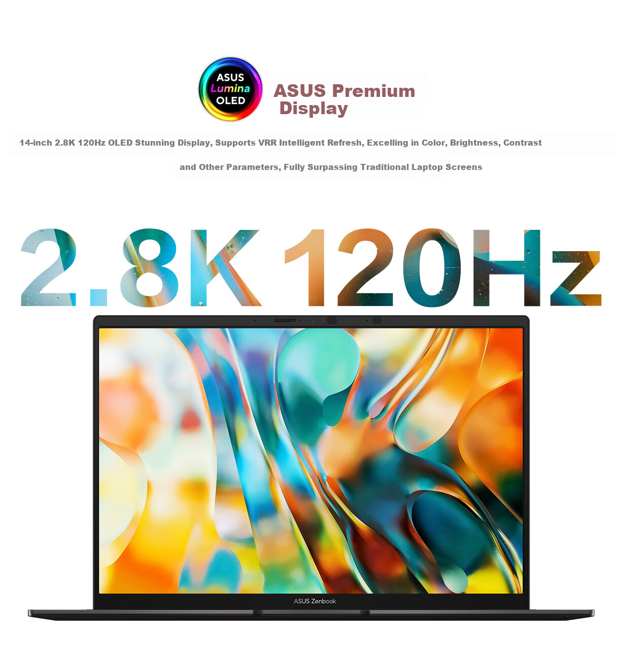 ASUS Zenbook S 16 Core Ultra7 Lunar Lake 2.8K 120Hz OLED 1.1cm Ultra-thin AI Laptop (258V 32GB 1TB) 12