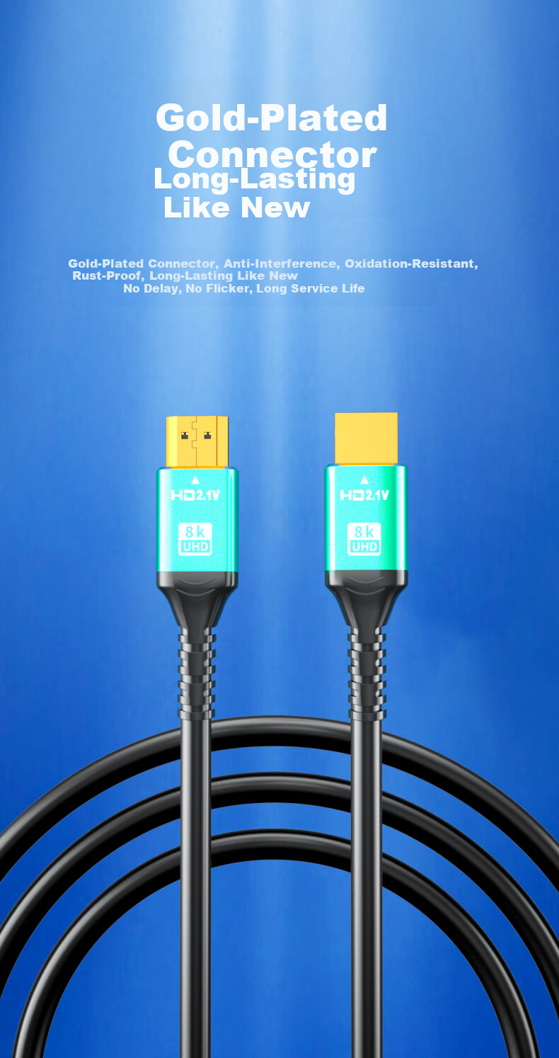LIJIA HDMI 2.1 8K High-Speed Cable for Laptop TV Box Monitor Projector Video Connection 5