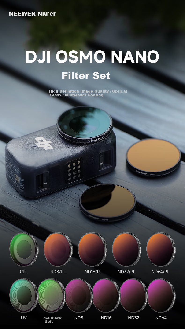 NEEWER DJI Osmo Nano UV Filter Landscape Photography UV Protection Filter for Osmo Nano Action Camera 1