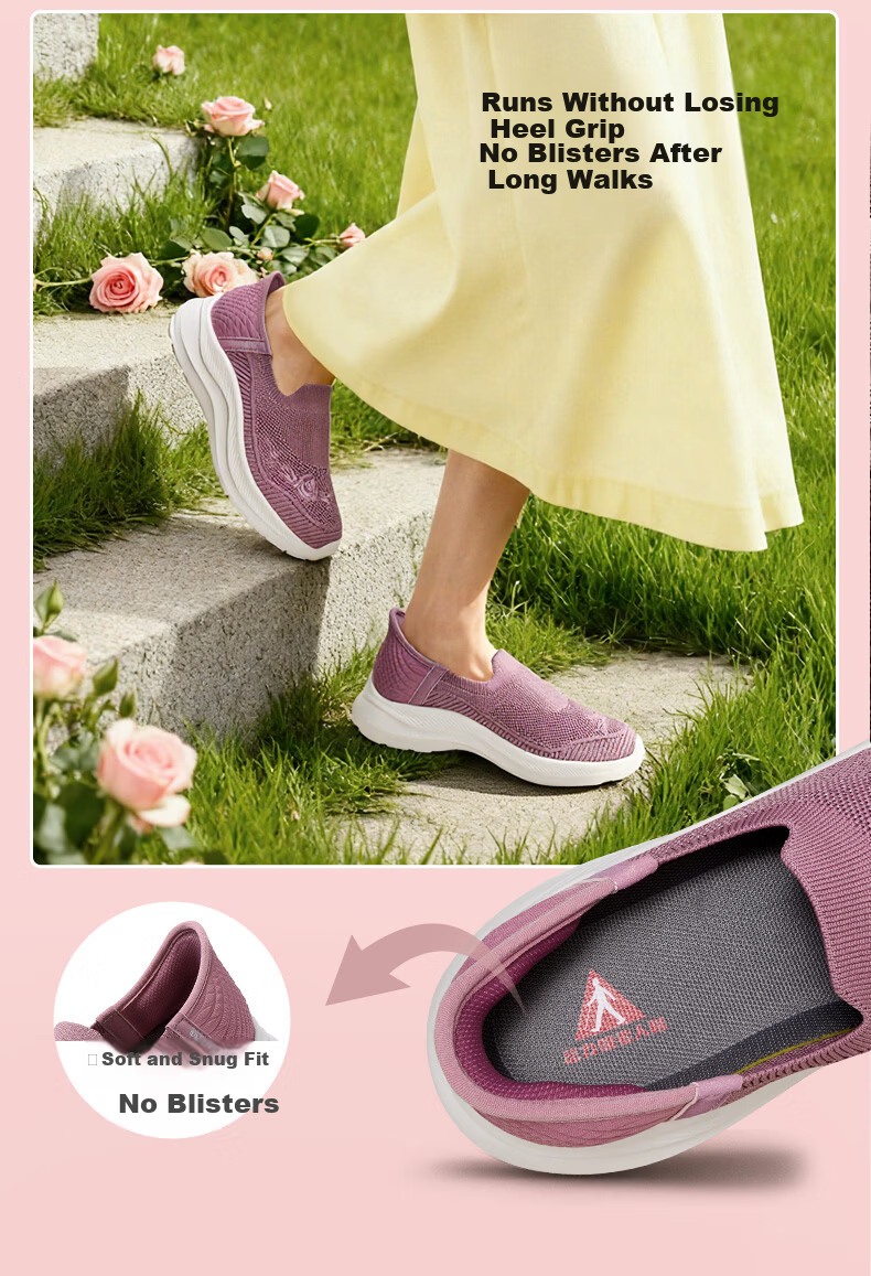 Zulijian Elderly Soft Sole Casual Walking Shoes Holiday Gift Rose Mom Shoes 26116010T Lotus Pink Women Size 36 11