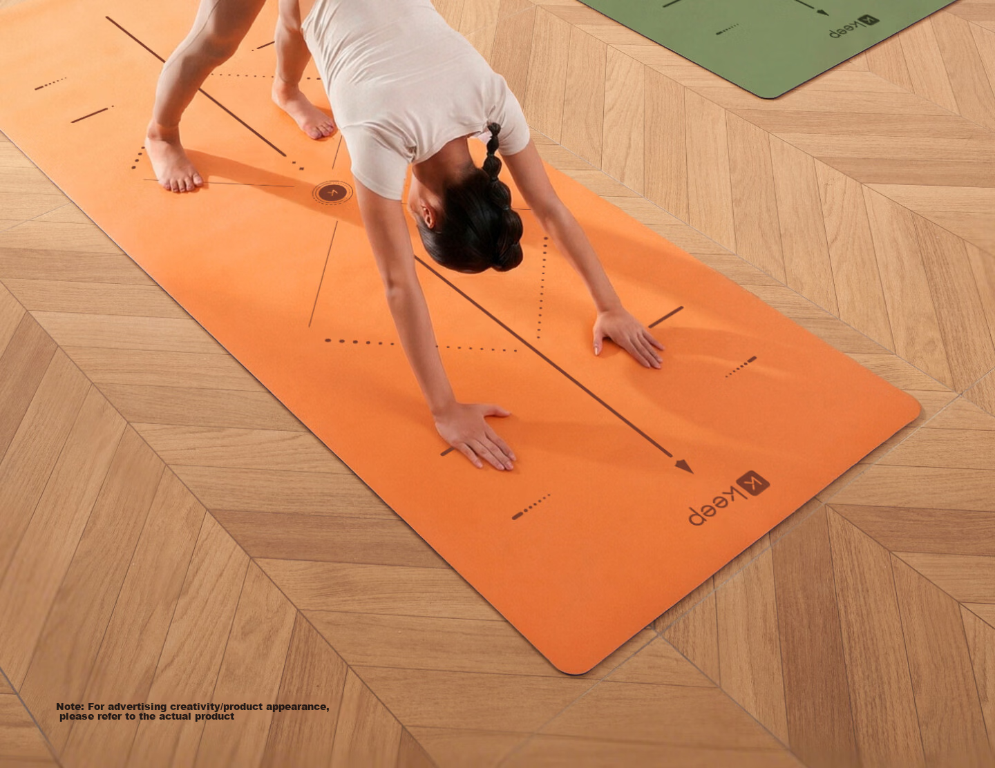 Keep Antibacterial Yoga Mat 2026 New Professional Non-Slip Natural Rubber Fitness Home Women Shock Absorption Soundproof Mat Starry Orange 4