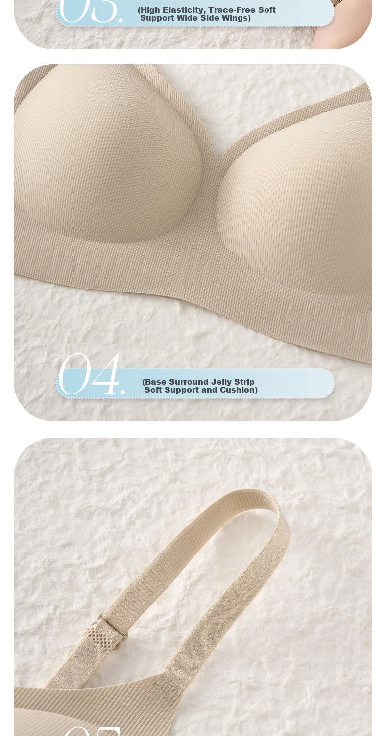 GRACEWELL Foundation Liquid Invisible Bra for Women Small Bust Enhancing Push-Up Wireless Thin Bra with Side Support and Lift 10