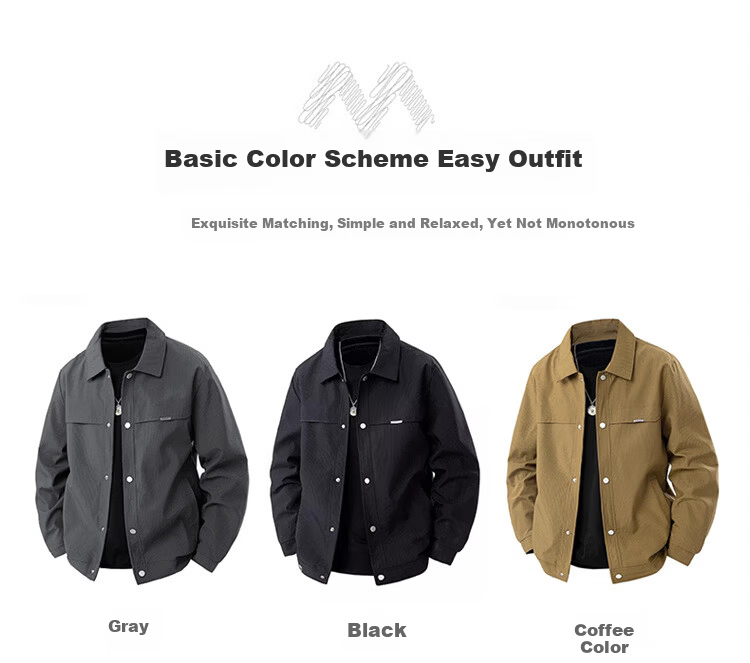MARK FAIRWHALE Men's Spring Autumn Business Casual Jacket High-End Workwear Coat Black M 4