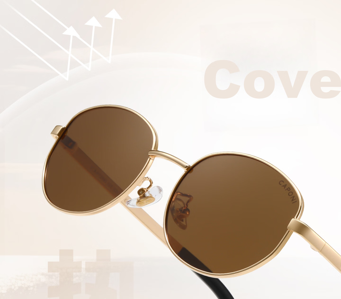 CAPONI Vintage Style Polarized Sunglasses for Women 2026 New UV400 Sun Protection Retro Trendy Eyewear 18