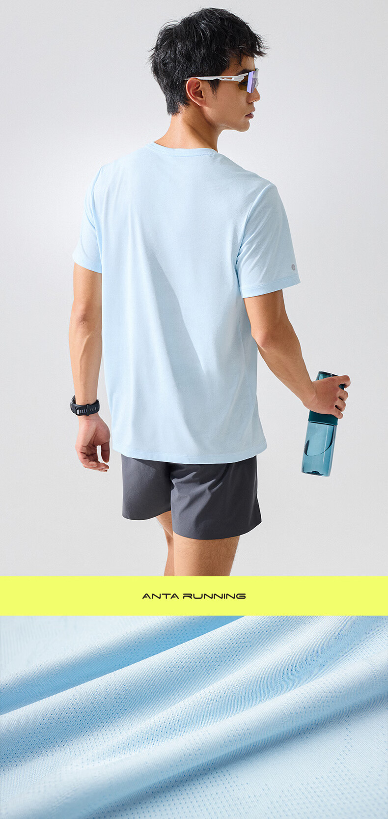 Anta Quick-Dry T-Shirt | Men's Short Sleeve Summer Moisture-Wicking Breathable Training Running Fitness Top 8