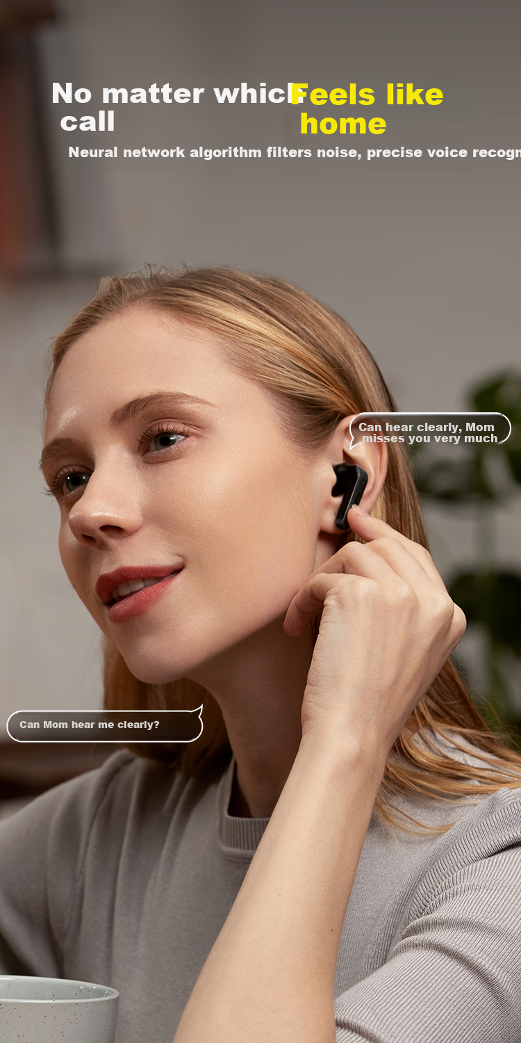 KUGOU [Premium Sound Quality + Powerful Quad-Mic Active Noise Cancellation] Bluetooth 6.0 In-Ear Wireless Earphones Low Latency Pro Music Gaming Long Battery Life Compatible with Huawei Xiaomi M7 8