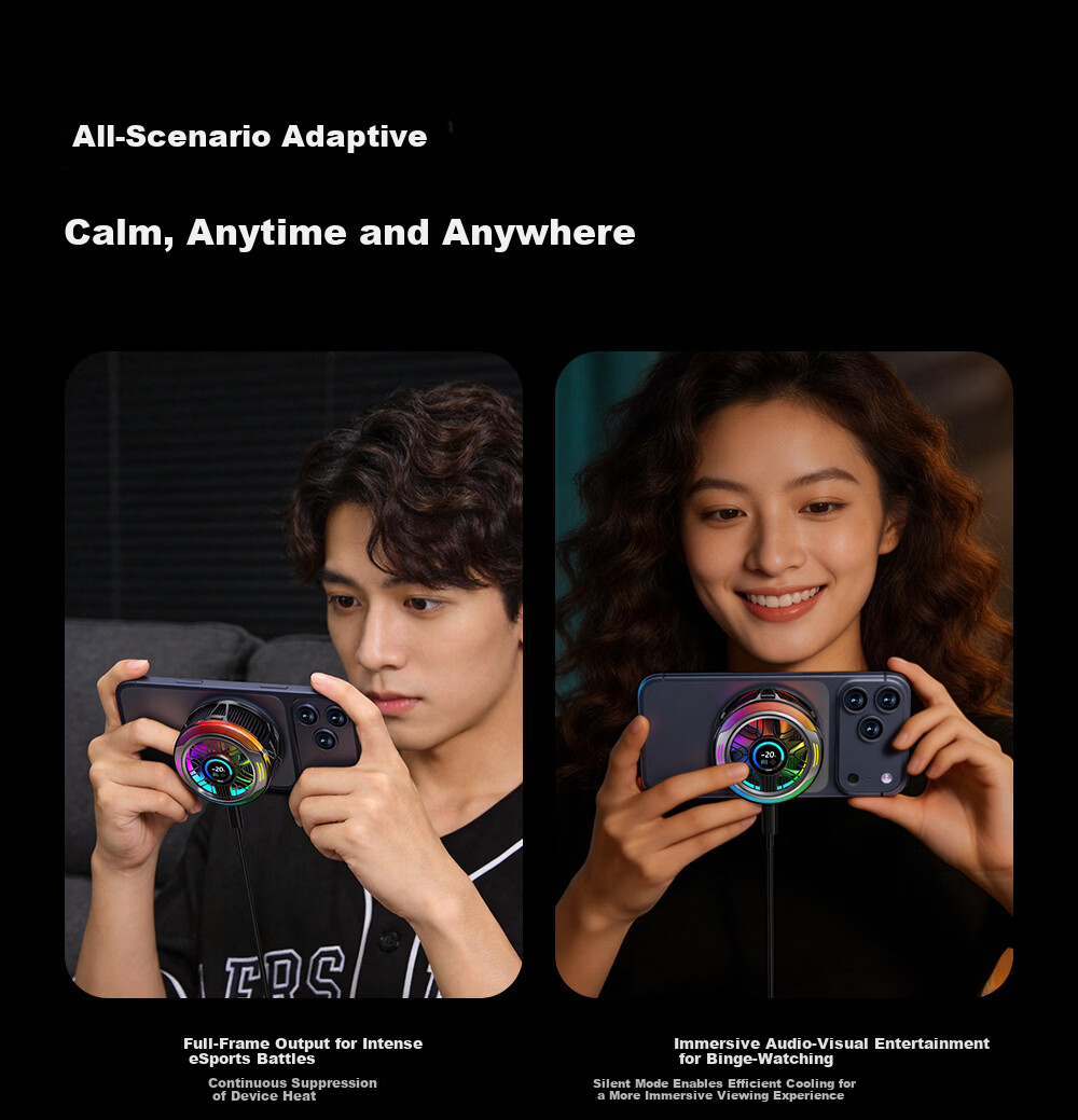 Black Shark 6 Max Tablet Phone Cooler Mortal Cultivation Edition Semiconductor Cooling for Gaming Compatible with iPad Apple Huawei Xiaomi Red Magic OnePlus 27