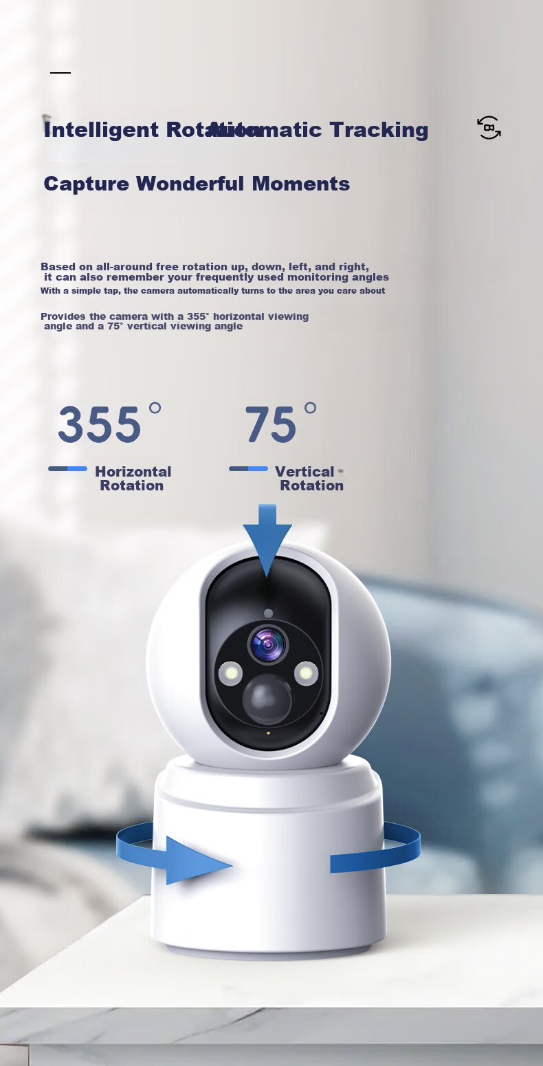 Boorgeel Wireless Battery-Powered Dual Camera AI Surveillance System, 360-Degree Coverage with Night Vision, Ultra-Clear 10MP Panoramic WiFi Remote Monitoring for Indoor And Outdoor Use 5