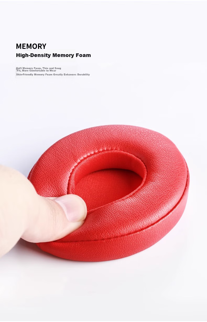 Penggu Replacement Ear Cushions for Beats Solo3 Wireless Headphones, Compatible with Solo2, Genuine Sheepskin Leather Ear Pads, White 9