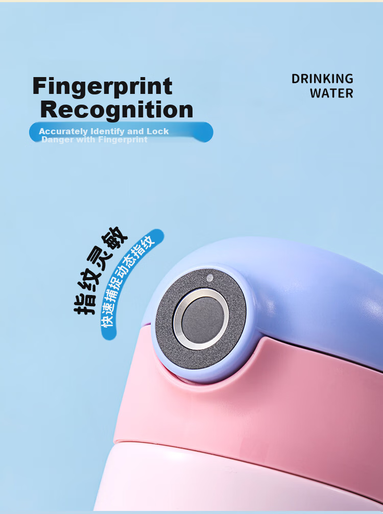 Disney Smart Water Bottle Children's Fingerprint Unlock Insulated Straw Cup Buzz Lightyear Gift for Boys and Girls Elementary Students 3