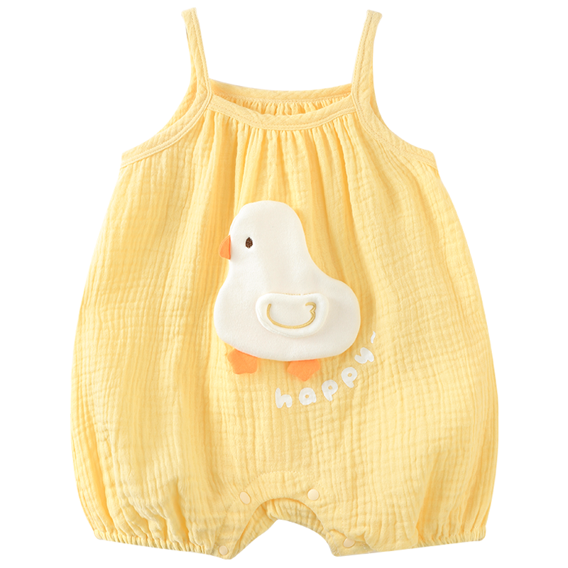 Youqi Baby Summer Thin Strap Romper Sleeper Cute Newborn Summer Outfit