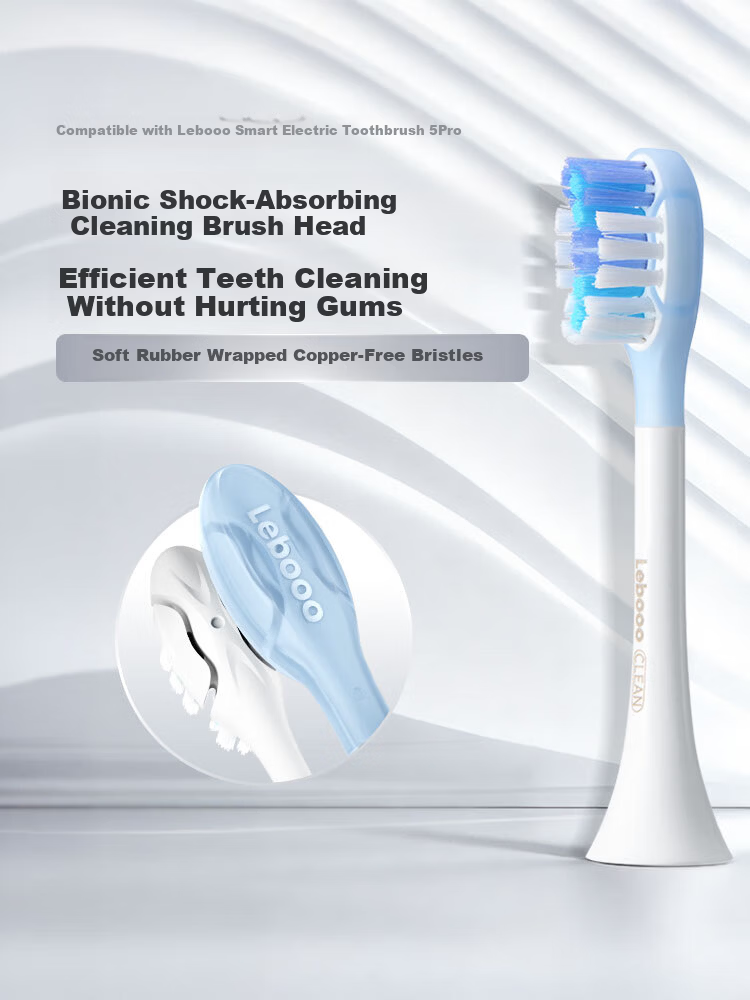 HarmonyOS Smart Choice Libode Electric Toothbrush 5Pro with 2 Shock-Absorbing Sensitive Brush Heads (White) 1