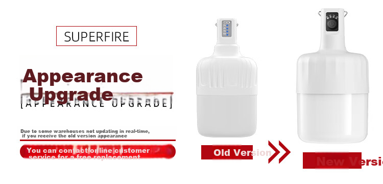 SupFire GT10-S Rechargeable Bulb, Emergency Light, Camping Lamp, Hanging Lamp, Outdoor Light, Night Market Stall Light, Illumination Lamp for Home Use 1