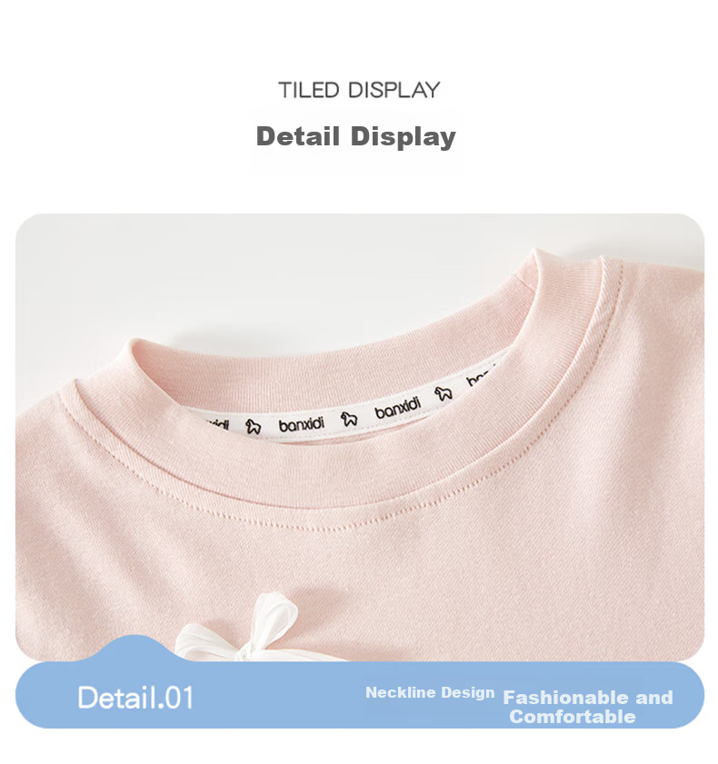 Banxidi Girls Short Sleeve T-Shirt Summer 2026 New Stylish Princess Thin Top Kids Summer Clothing Toddler Apparel 7