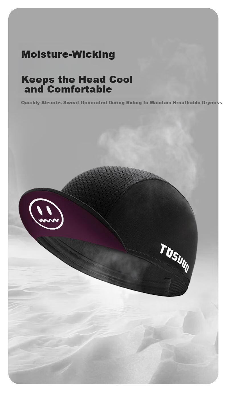 Captain Tas Cycling Cap Road Mountain Bike Helmet Liner Moisture-Wicking Quick-Dry Unisex Spring Summer Sun Protection Cycling Hat 5