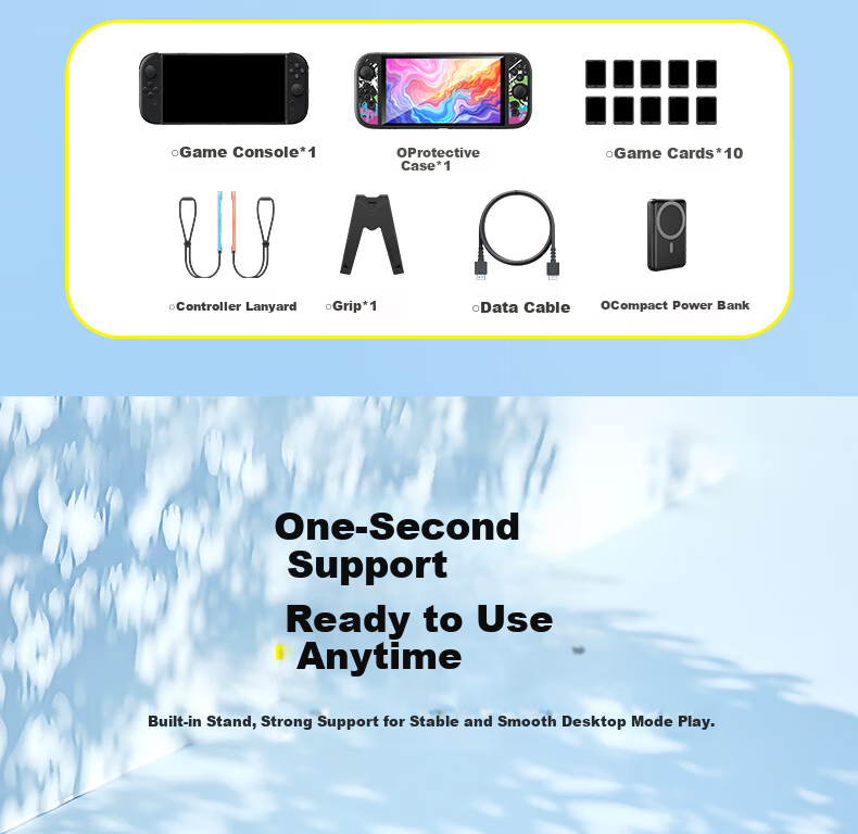 Jemdo Nintendo Switch 2 Storage Case, NS2 Game Console Protective Cover, Hard Shell Storage Bag, Multifunctional Portable Storage Box with Stand, Accessory 15
