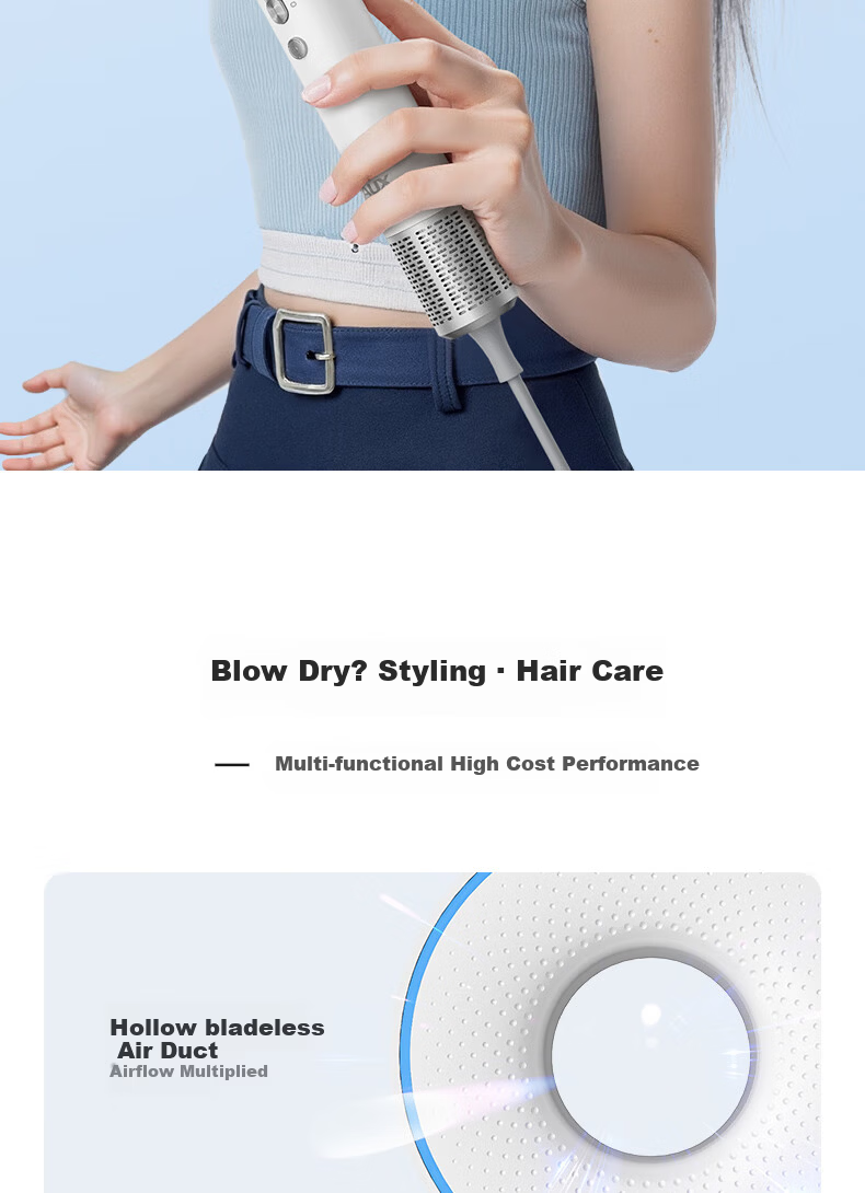 AUX 500W Low Power High-Speed Hair Dryer with Negative Ion Hair Care for Student Dormitory, Hollow Bladeless Design, Under 800W Low Power Hair Dryer for College Students 5