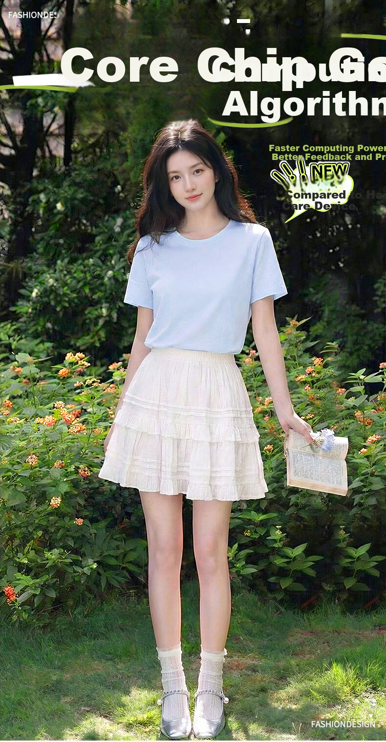 Baleno White Solid Snowflake Cotton Short Sleeve T-Shirt Women Summer Thin Slightly Sheer Loose Fit Half Sleeve Top 2