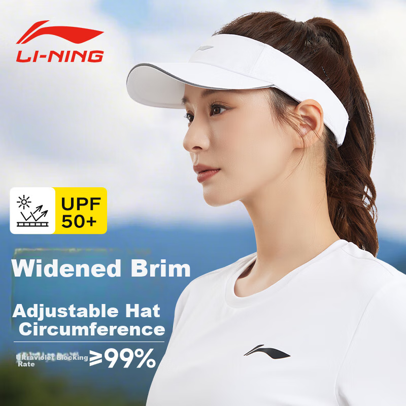 LI-NING Open-Top Sun Hat Unisex Sunshade Cap Running Sports Sun Protection Quick-Dry Outdoor Marathon Tennis Cap