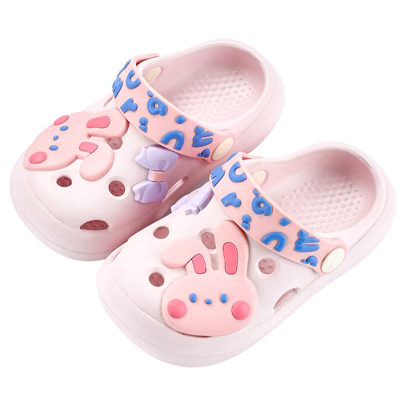 BALABALA Kids Slippers Girls Summer Cartoon Indoor Hole Shoes Cute Breathable Soft Sole Boys Beach Sandals
