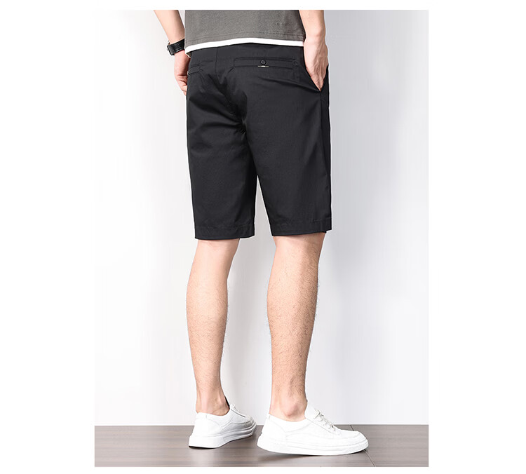 Hodo Men's Summer Fashion Simple Cotton Comfortable Breathable Versatile Five-Point Sports Work Shorts 12