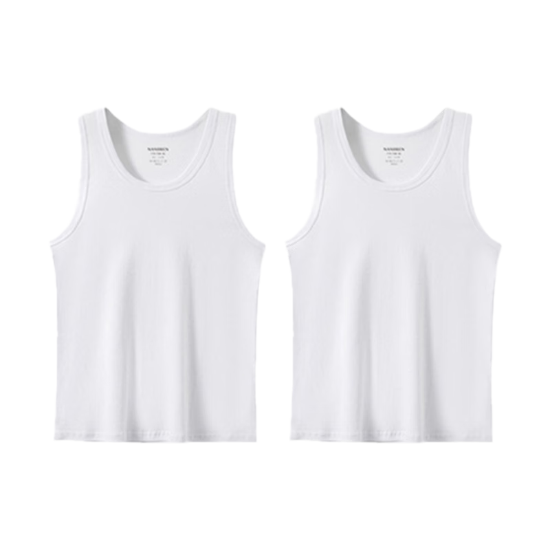 Nanjiren 100% Cotton Men's Sleeveless Vest Middle-aged and Elderly Summer Antibacterial Slim Fit Sports Tank Top Basic Sweatshirt