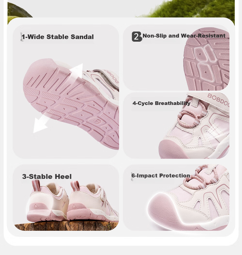 BOBDOG Toddler Baby First Walking Shoes 26 Spring New Boys Girls Soft Sole Breathable Non-slip Functional Shoes White 19 3