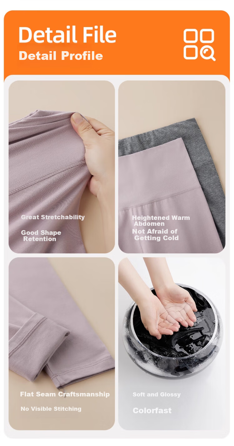 Langsha High-Waist Cloud Cotton Autumn Pants Women's Thin Inner Wear 10A Antibacterial Thermal Leggings Cotton Thread Cotton Wool Pants for Women 19