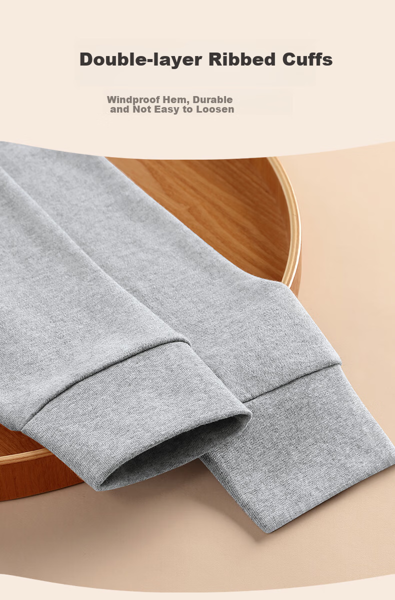 Jeanswest Men's 100% Cotton Thermal Long Johns Autumn Thin Skin-Friendly Cold-Resistant Underwear 14