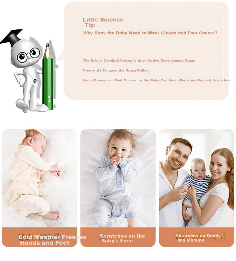 JOYNCLEON Baby Gloves Newborn Anti-Scratch Face Protection Autumn Winter Thickened Fleece Teething Gloves Jyf201007 2
