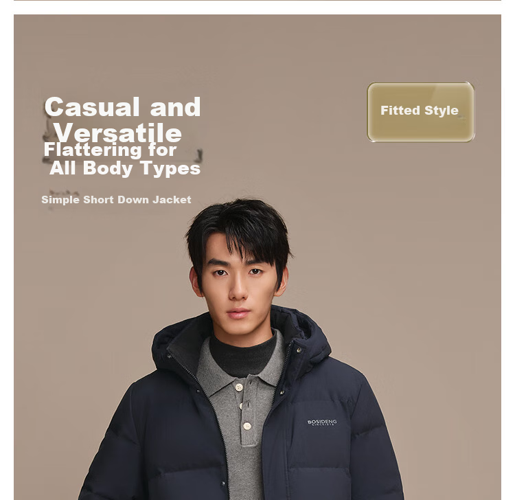 BOSIDENG Best-Selling Men's Down Jacket Business Coat Hooded Men's Business Jacket Hot Sale in Mall 1